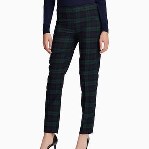 High waisted blackwatch plaid pants